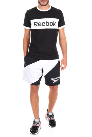 Reebok Classics -Ανδρική αθλητική βερμούδα Reebok Classics WOR WOVEN GRAPHIC ασπρόμαυρη