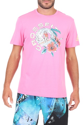 Reebok Classics -Ανδρικό αθλητικό t-shirt Reebok Classics Surfing Bear ροζ