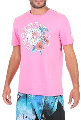 Reebok Classics -Ανδρικό αθλητικό t-shirt Reebok Classics Surfing Bear ροζ