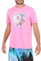 Reebok Classics -Ανδρικό αθλητικό t-shirt Reebok Classics Surfing Bear ροζ
