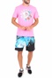 Reebok Classics -Ανδρικό αθλητικό t-shirt Reebok Classics Surfing Bear ροζ