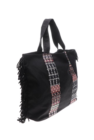 GLAMAZONS-Γυναικεία τσάντα ώμου GLAMAZONS AFRICA BEACH BAG μαύρη