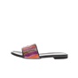 GLAMAZONS-Γυναικεία δερμάτινα σανδάλια GLAMAZONS PLUM FLAT μαύρα ροζ
