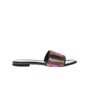 GLAMAZONS-Γυναικεία δερμάτινα σανδάλια GLAMAZONS PLUM FLAT μαύρα ροζ