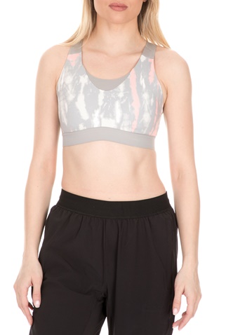 adidas Performance-Γυναικείο αθλητικό μπουστάκι adidas DRST AI BRA γκρι - ροζ