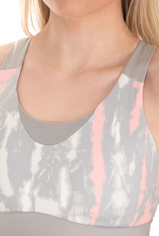 adidas Performance-Γυναικείο αθλητικό μπουστάκι adidas DRST AI BRA γκρι - ροζ