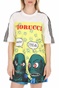 adidas Originals-Γυναικείο t-shirt adidas Originals FIORUCCI λευκό κίτρινο