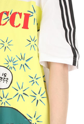 adidas Originals-Γυναικείο t-shirt adidas Originals FIORUCCI λευκό κίτρινο