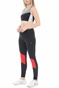 NIKE-Γυναικείο μπουστάκι NIKE SWOOSH MTLC LOGO BRA PAD γκρί-μαύρο