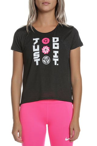 NIKE-Γυναικείο t-shirt NIKE ICNCLSH μαύρο
