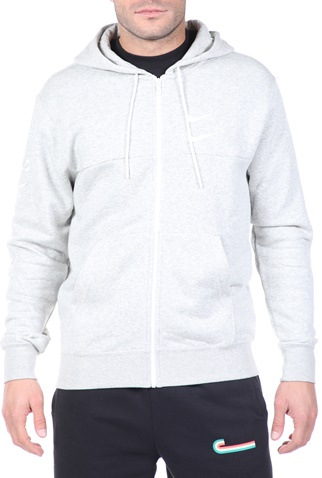 NIKE-Ανδρική φούτερ ζακέτα NIKE NSW SWOOSH HOODIE FZ SBB γκρι