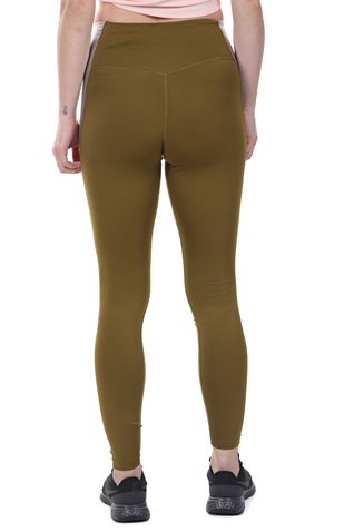 NIKE-Γυναικείο αθλητικό κολάν NIKE ONE TGHT PP5 COLORBLOCK λαδί