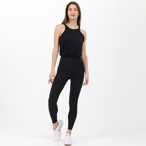 NIKE-Γυναικεία ολόσωμη φόρμα NIKE CU5455 YOGA STMT CLN JUMPSUIT μαύρη