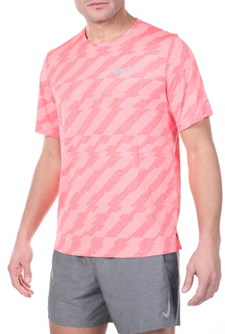 NIKE-Ανδρική μπλούζα NIKE DF MILER SS FF JAC ροζ