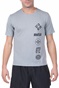 NIKE-Ανδρικό t-shirt NIKE DF MILER TOP SS WR GX γκρι