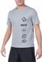 NIKE-Ανδρικό t-shirt NIKE DF MILER TOP SS WR GX γκρι
