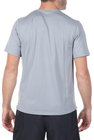NIKE-Ανδρικό t-shirt NIKE DF MILER TOP SS WR GX γκρι