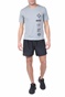 NIKE-Ανδρικό t-shirt NIKE DF MILER TOP SS WR GX γκρι