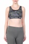 NIKE-Γυναικείο αθλητικό μπουστάκι NIKE SWOOSH BRA CAMO PRT γκρι