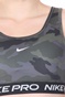 NIKE-Γυναικείο αθλητικό μπουστάκι NIKE SWOOSH BRA CAMO PRT γκρι