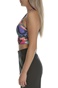 NIKE-Γυναικείο αθλητικό μπουστάκι NIKE SWOOSH ICNCLSH BRA PRT LL πράσινο μοβ