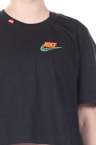 NIKE-Γυναικείο cropped top NIKE NSW TEE WORLDWIDE 2 CROP μαύρο
