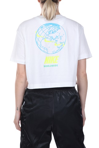 NIKE-Γυναικείο cropped top NIKE NSW TEE WORLDWIDE 2 CROP λευκό