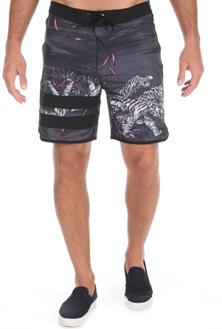 HURLEY-Ανδρικό μαγιό βερμούδα Hurley Phantom BLOCK PARTY TIGER μαύρο