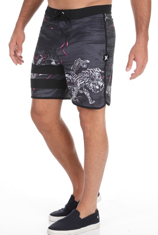 HURLEY-Ανδρικό μαγιό βερμούδα Hurley Phantom BLOCK PARTY TIGER μαύρο