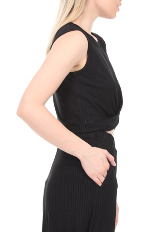 LA DOLLS-Γυναικείο crop top LA DOLLS DANAE μαύρο