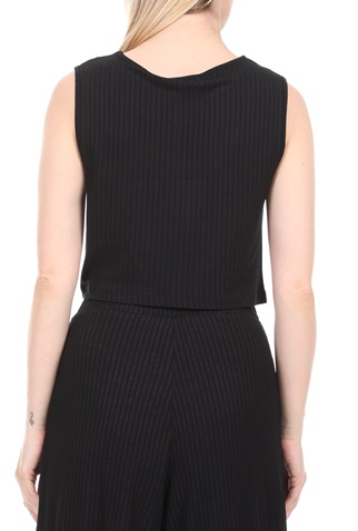 LA DOLLS-Γυναικείο crop top LA DOLLS DANAE μαύρο