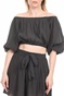 LA DOLLS-Γυναικείο top off the shoulders LA DOLLS IRINA γκρι 