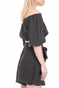 LA DOLLS-Γυναικείο top off the shoulders LA DOLLS IRINA γκρι 