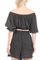 LA DOLLS-Γυναικείο top off the shoulders LA DOLLS IRINA γκρι 