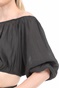 LA DOLLS-Γυναικείο top off the shoulders LA DOLLS IRINA γκρι 