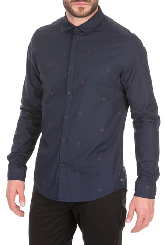 SCOTCH & SODA-Ανδρικό πουκάμισο SCOTCH & SODA μπλε