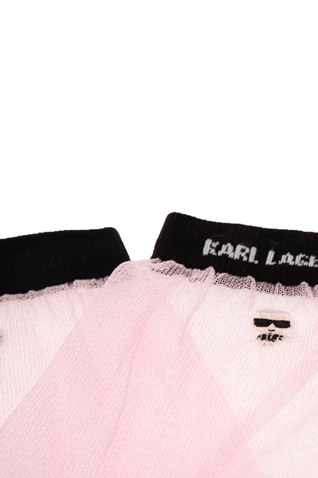 KARL LAGERFELD-Γυναικείες κάλτσες KARL LAGERFELD μαύρες-ροζ