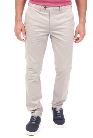 TED BAKER-Ανδρικό chino παντελόνι TED BAKER SINCERE SLIM FIT CORE PLAIN γκρι