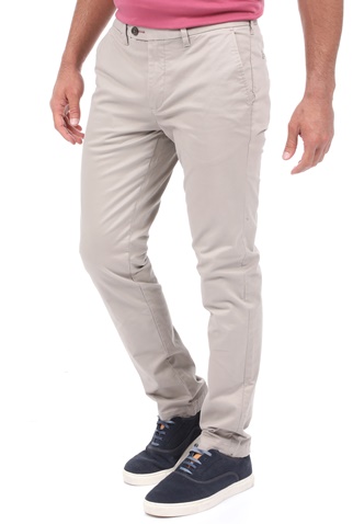 TED BAKER-Ανδρικό chino παντελόνι TED BAKER SINCERE SLIM FIT CORE PLAIN γκρι