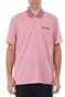 TED BAKER-Ανδρική polo μπλούζα TED BAKER CAROSEL ροζ
