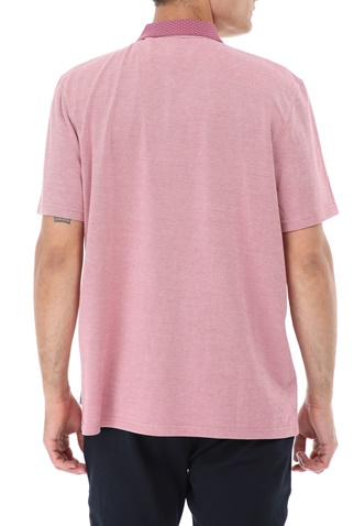 TED BAKER-Ανδρική polo μπλούζα TED BAKER CAROSEL ροζ