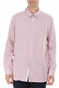 TED BAKER-Ανδρικό πουκάμισο TED BAKER HEDOES εκρού κόκκινο