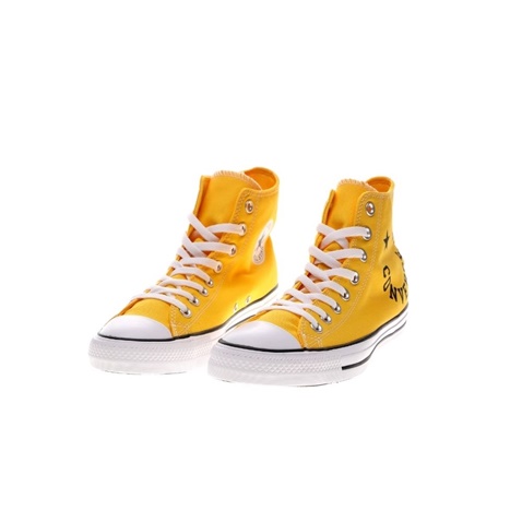 CONVERSE-Unisex ψηλά sneakers CONVERSE CHUCK TAYLOR ALL STAR SMILE κίτρινα μαύρα