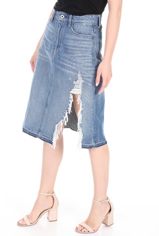 G-STAR RAW-Γυναικεία jean midi φούστα G-STAR RAW μπλε