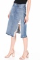 G-STAR RAW-Γυναικεία jean midi φούστα G-STAR RAW μπλε