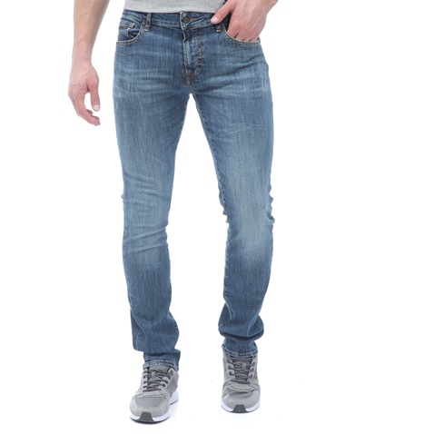 GUESS-Ανδρικό jean παντελόνι GUESS ANGELS - SHORE μπλε
