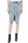 GUESS-Γυναικεία jean midi φούστα GUESS GRETA LONGUETTE - BUS STR DEN μπλε