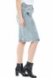 GUESS-Γυναικεία jean midi φούστα GUESS GRETA LONGUETTE - BUS STR DEN μπλε
