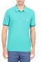 GUESS-Ανδρική polo μπλούζα GUESS GEOFF πράσινη