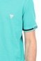 GUESS-Ανδρική polo μπλούζα GUESS GEOFF πράσινη